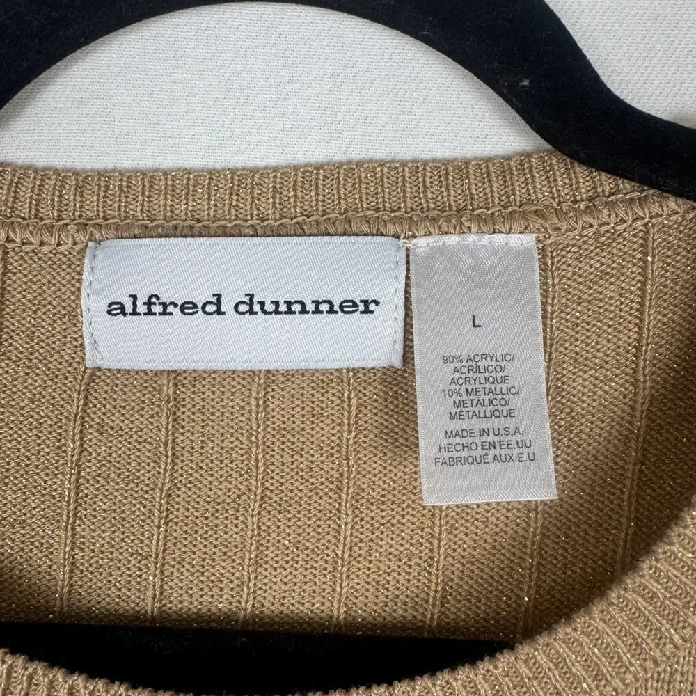 Women’s Tan/Gold Accents Alfred Dunner Top